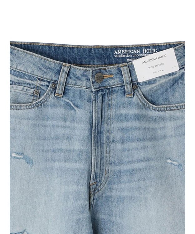 AMERICAN HOLIC ダメージデニムパンツ Light Indigo