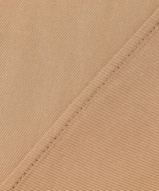 BEIGE， COBURN / シルク混ロングステンカラーコート Camel
