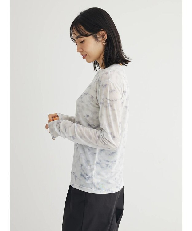 Green Parks クルーネックアソート柄シアープルオーバー Gray