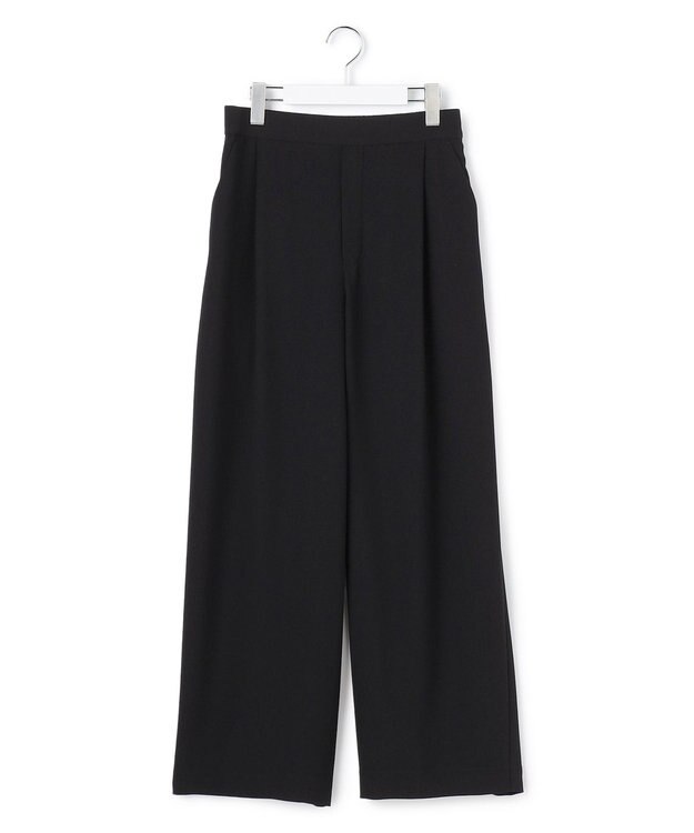 23区 【WEB&一部店舗限定】ストレッチジョーゼット ワイドパンツ ブラック系