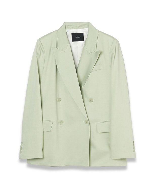 JOSEPH ソフトビスコーステーラリング　ダブルブレステッドジャケット Matcha