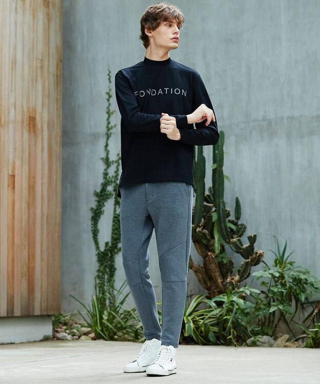 23区GOLF 【MEN】【23Fondation/WEB&一部店舗限定】【ストレッチ】エアダンボール JERSEYパンツ グレー系