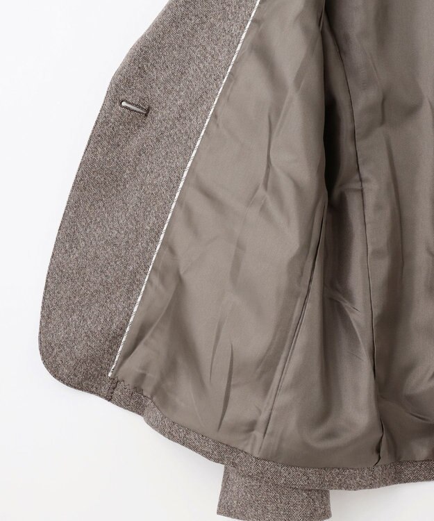 J.PRESS LADIES 【セットアップ対応】ウールストレッチツイード テーラード ジャケット ダークブラウン系