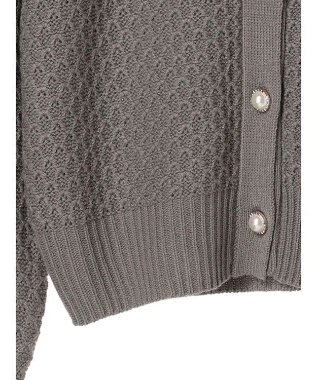 Green Parks ・Ｐｅｔｉｔ　Ｆｌｅｕｒ　ビッグカラーニットカーデ Gray
