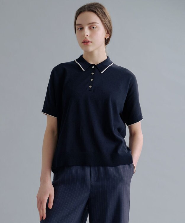 J.PRESS LADIES DRY COTTON ポロ ニット