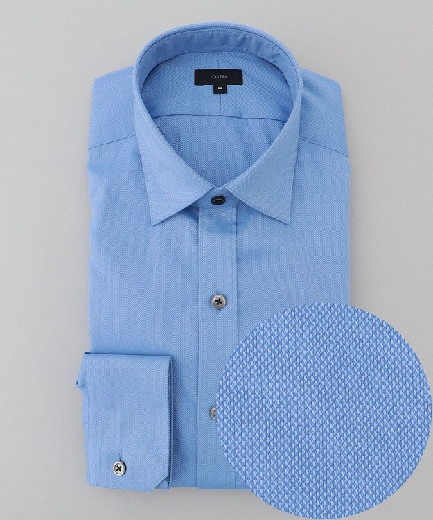 JOSEPH HOMME スーピマロイヤルオックス　レギュラーカラー ドレスシャツ ダルブルー系