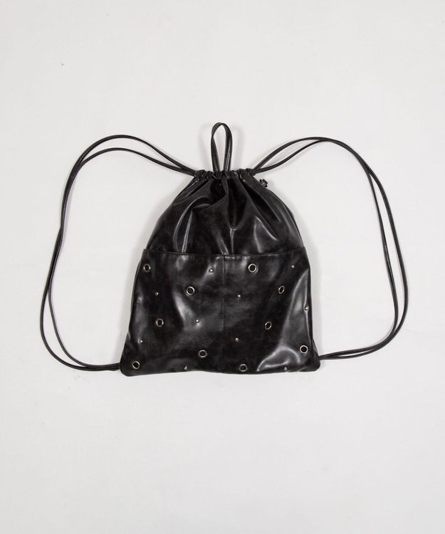 WEGO ハトメデザインナップサック ブラックその他