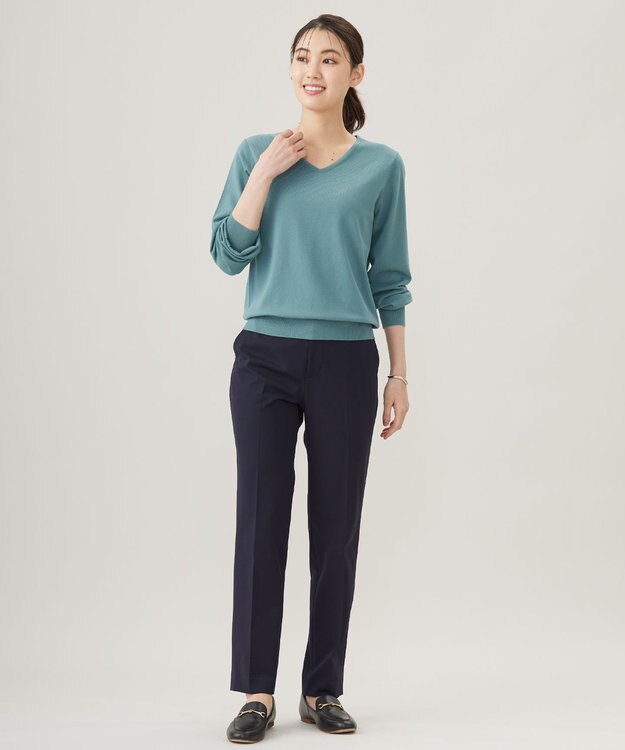 J.PRESS LADIES 【ご好評につき新色追加！・WEB限定カラーあり・洗える】PRINCE Vネック ニット ミントグリーン系