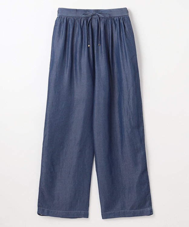 ANY 【手洗い可能/ウエストゴム】ウォッシャブルデニムパンツ ネイビー