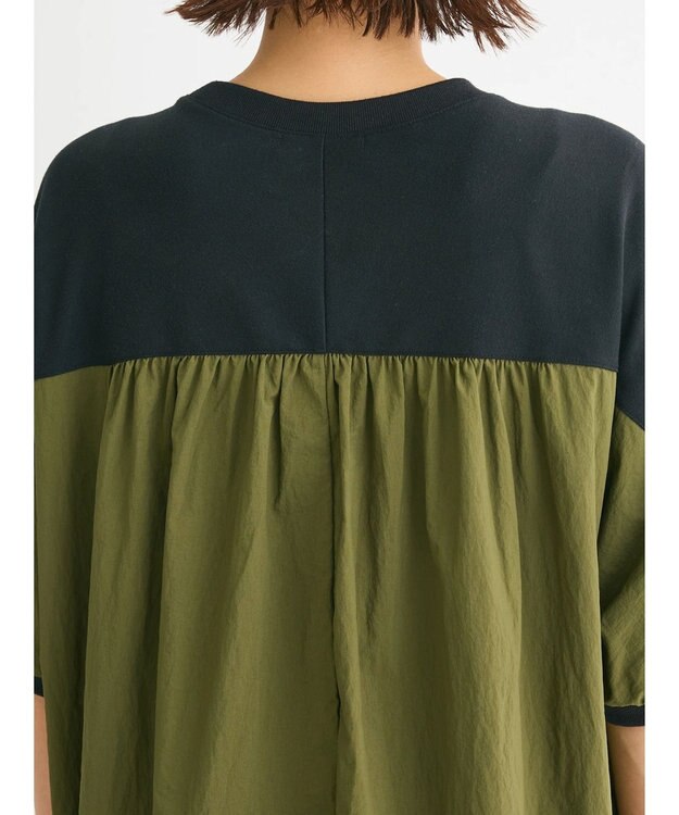 Green Parks ナイロンドッキングロゴチュニック Black