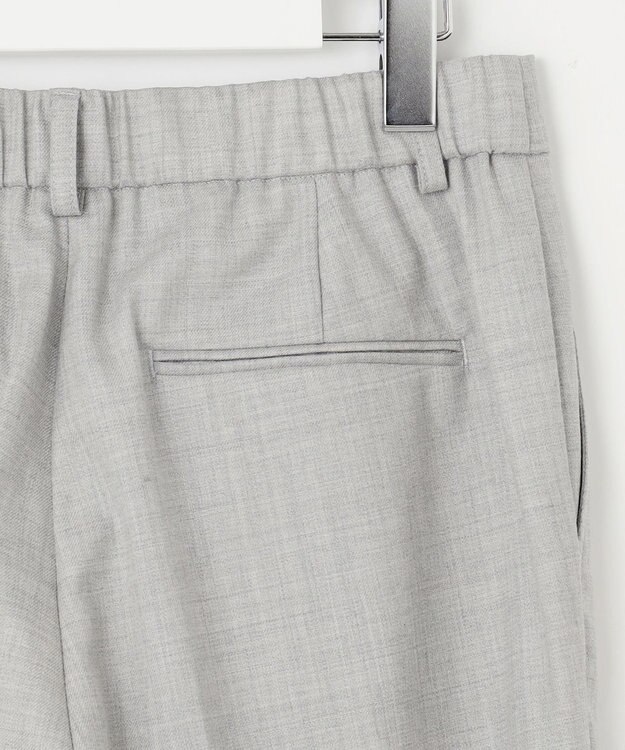 23区 クリアウールサキソニー テーパードパンツ ライトグレー系