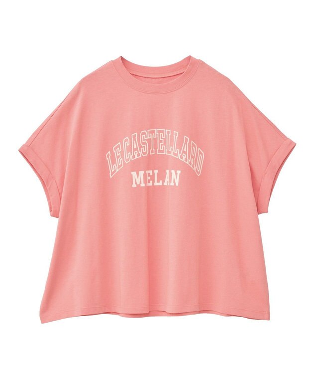 Green Parks 袖折り返しカレッジＴシャツ Pink