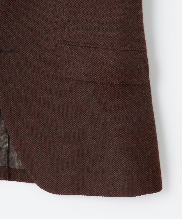 JOSEPH ABBOUD 【キングサイズ・軽量/ストレッチ/JAPANファブリック】 ミックス カラーツィード ジャケット ブラウン系