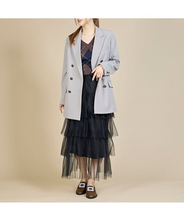 MODE ET JACOMO <carino>ビジューバックルローファー カーキ