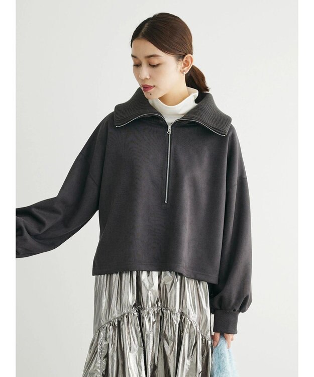 Green Parks ・ＥＬＥＮＣＡＲＥ　ＤＵＥ　スエードポンチハーフＺＩＰ Charcoal Gray