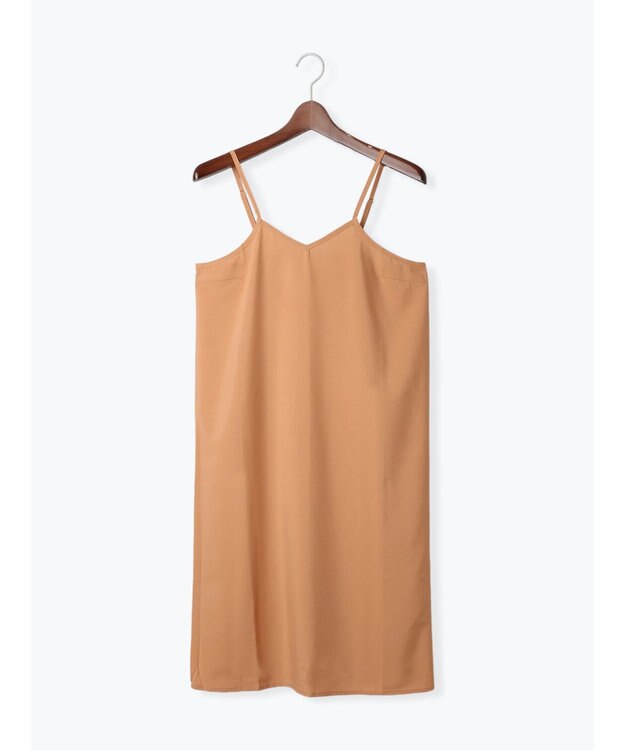 Te chichi フラワーシフォンフリルネックドレス ベージュ