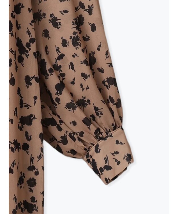 Te chichi フラワーシフォンフリルネックドレス ベージュ