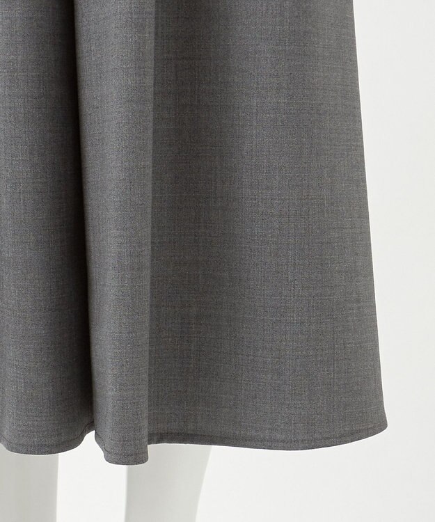 23区 L 【エステータ】ウールトロドライストレッチ カシュクールシャツ ワンピース グレー系