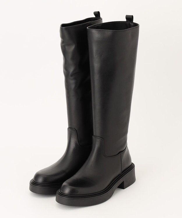 J.PRESS LADIES 【STELIO MALORI】レザー ロングブーツ ブラック系