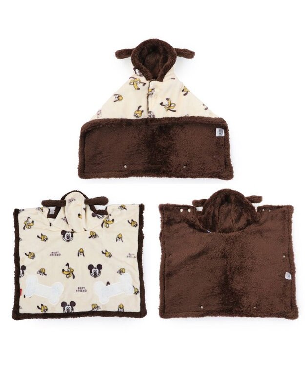 PET PARADISE ディズニー プルート 着る毛布 小型犬 ホワイト×ブラウン