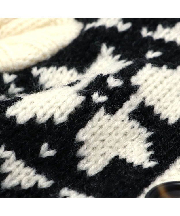 PET PARADISE リサとガスパール 背中開きニット 小型犬 ホワイト×ブラック