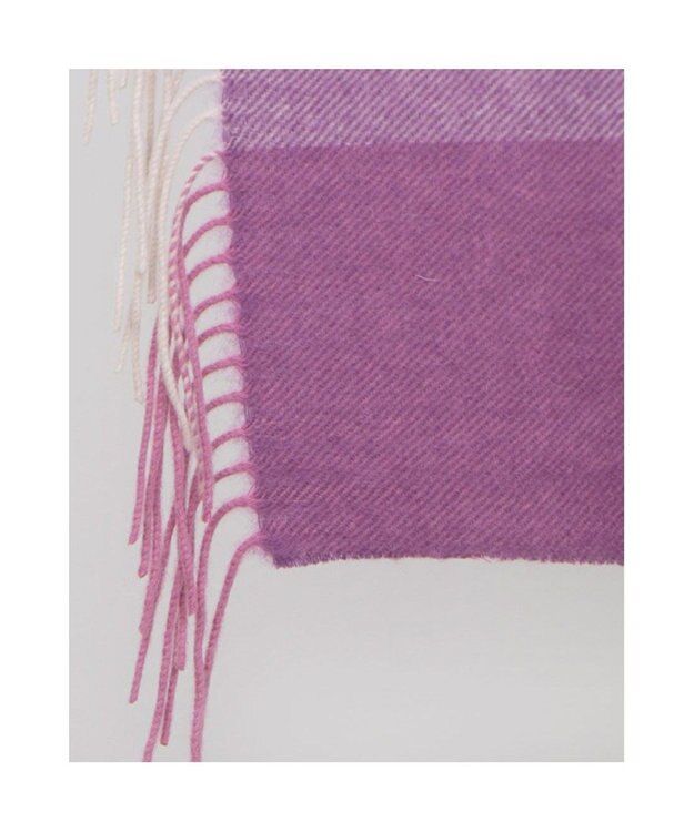 UNBILLION カシュネ cache nez / ウールチェックストール ピンク