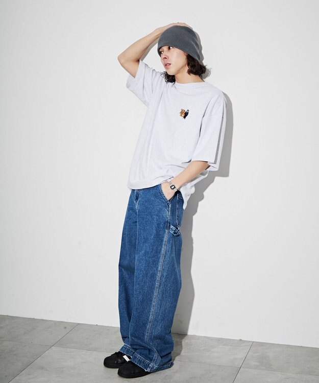 WEGO 【ユニセックス着用ITEM】別注ベンデイビスワンポイントT オートミール