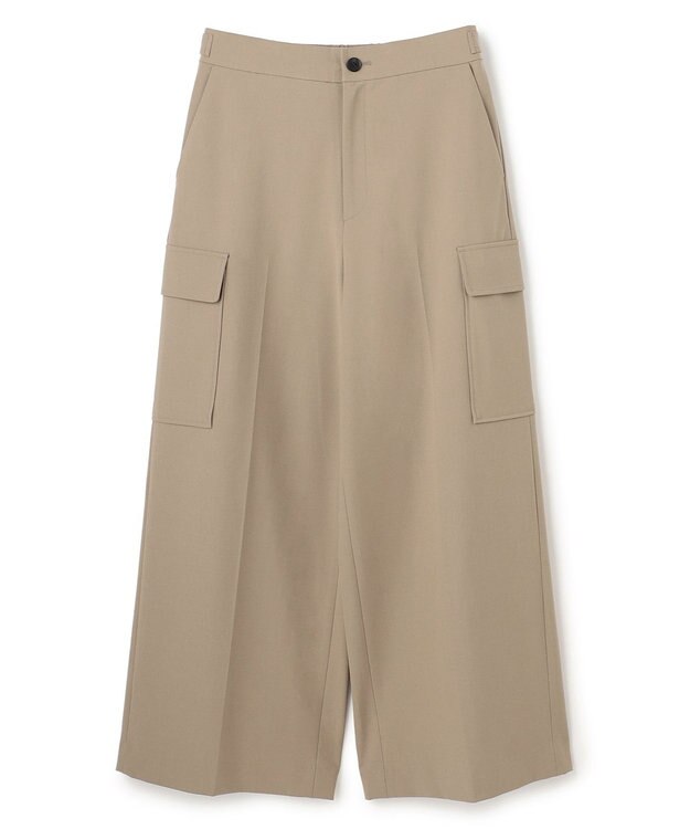 UNFILO ウールライク カーゴワイドパンツ ベージュ
