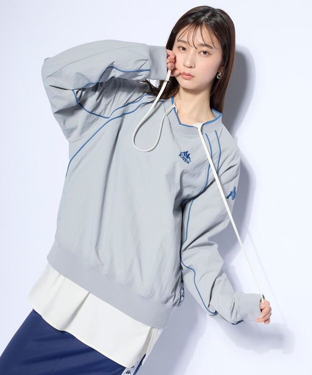 OP／FILA 【Kappa】ウーブンビステジャケット グレー