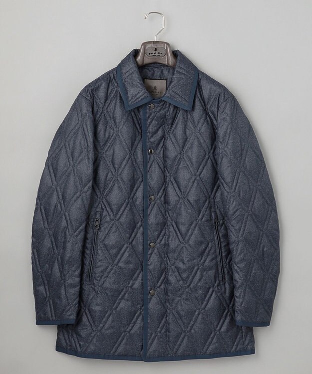 GOTAIRIKU 【仕事で着用可】ブライトシャンブレー キルティング ドレスダウン ネイビー系8
