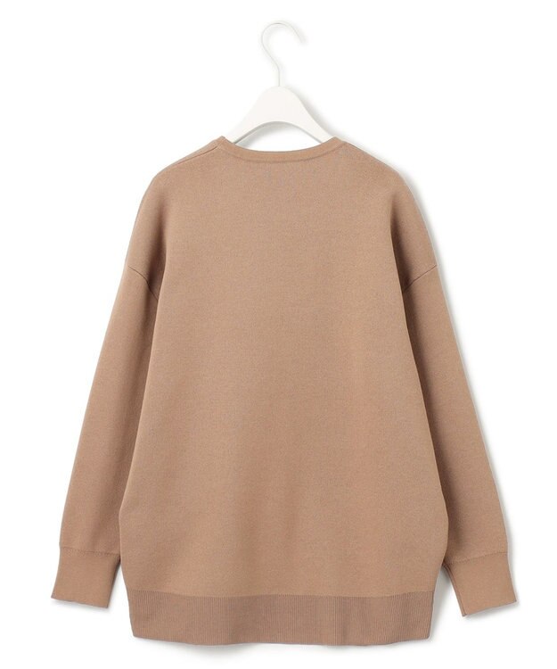 ICB L 【洗える】 コットンポリエステルスムース ニットプルオーバー アンバーベージュ系