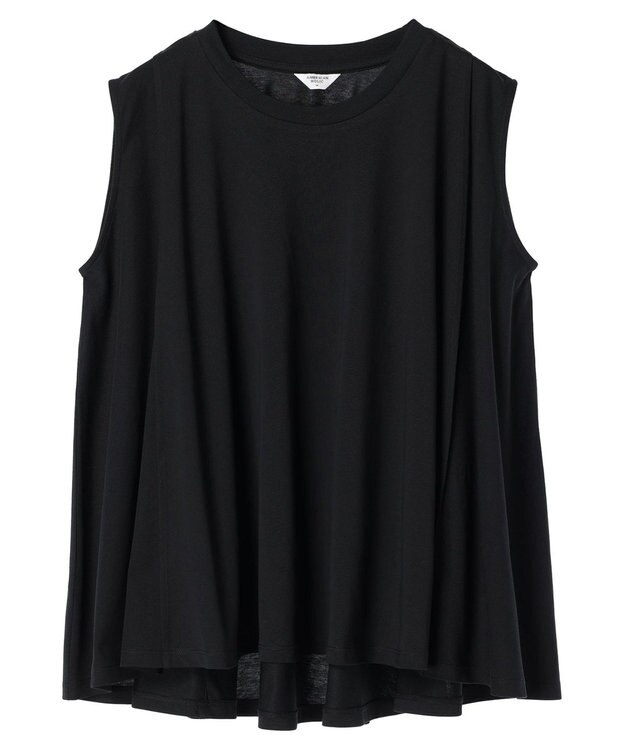 AMERICAN HOLIC 接触冷感バックフレアノースリーブプルオーバー Black