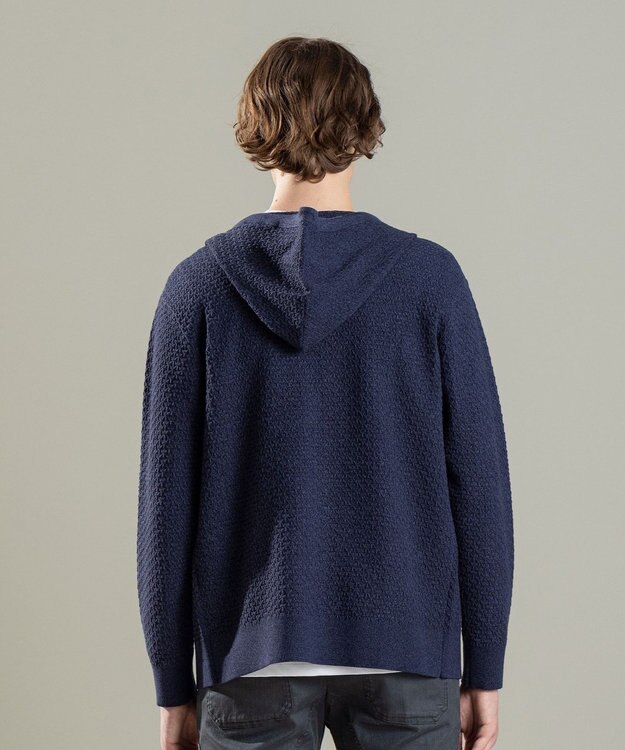 JOSEPH HOMME ヴィスコースリンクスジャガード　パーカ ネイビー系