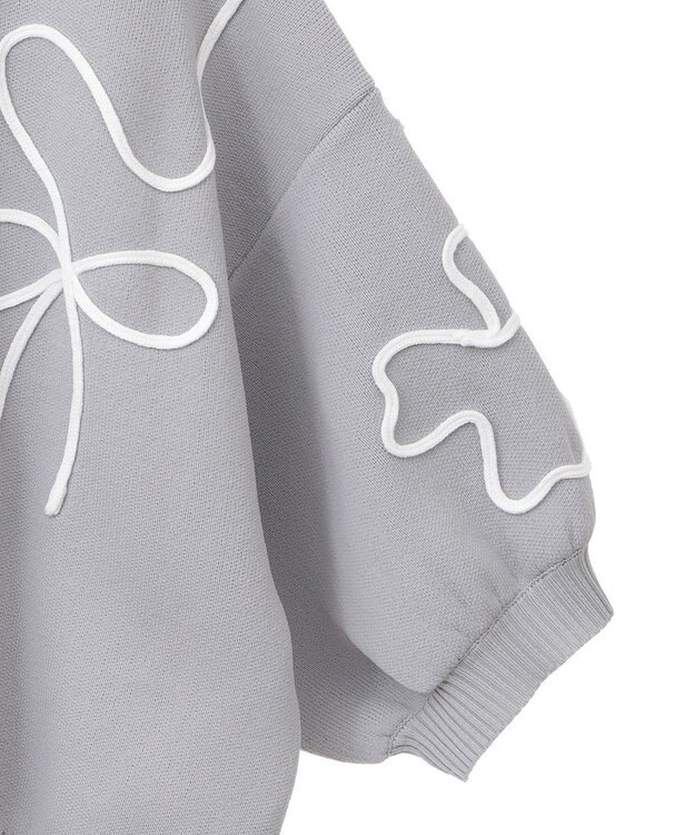 Green Parks ・ＥＬＥＮＣＡＲＥ　ＤＵＥ　ライン刺繍５分袖ニット Beige