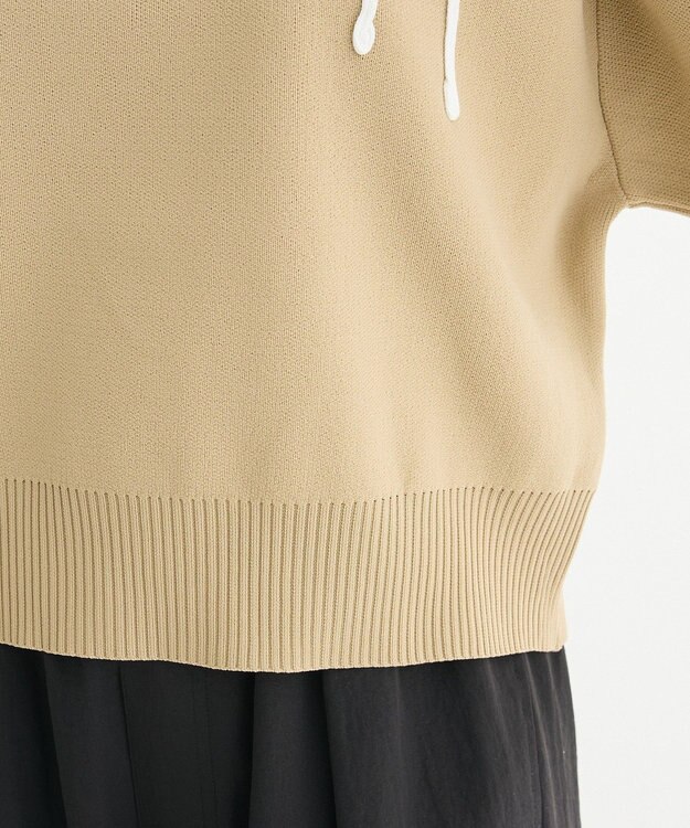 Green Parks ・ＥＬＥＮＣＡＲＥ　ＤＵＥ　ライン刺繍５分袖ニット Beige