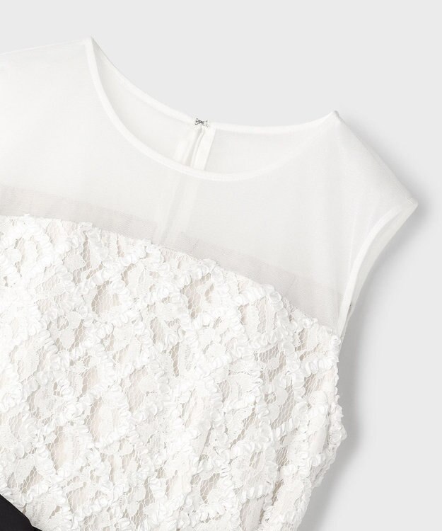 GRACE CONTINENTAL コード刺繍ワンピース ホワイト