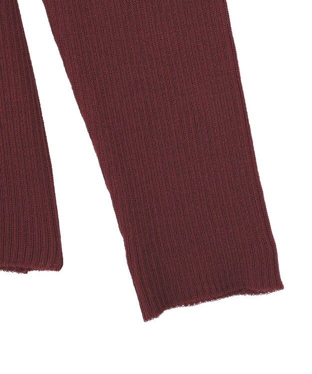 earth music&ecology スキッパー衿リブカーディガン Bordeaux
