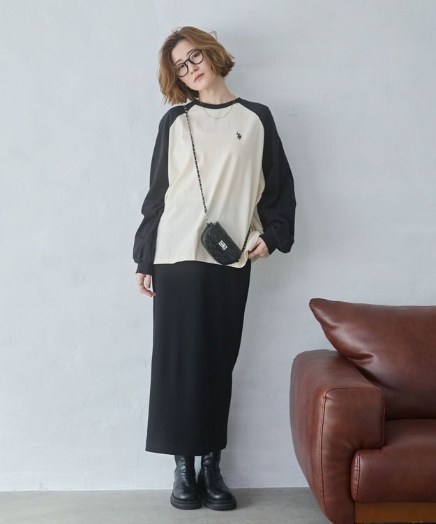 WEGO 【大好評により再入荷！】USPOLOだぼそでカラーロンT 柄4