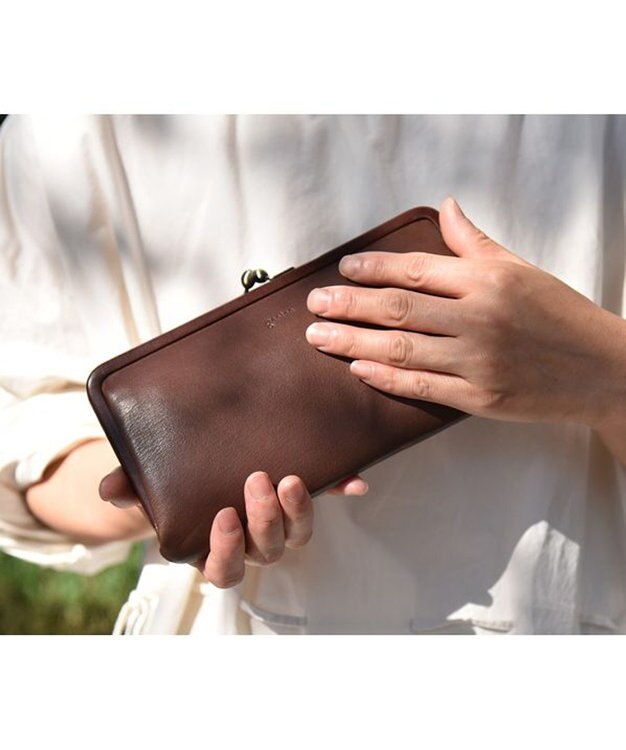 genten gソフト2 口金長財布 ノウチャ