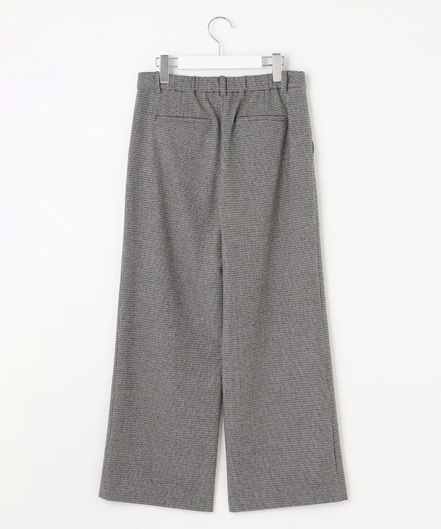 J.PRESS LADIES 【洗える】チェルビック チェック セミワイド パンツ ライトグレー系3