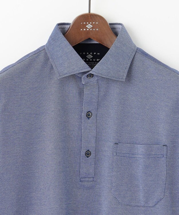 JOSEPH ABBOUD クールビズ【WEB限定・速乾】シャンブレー ポロシャツ ブルー系