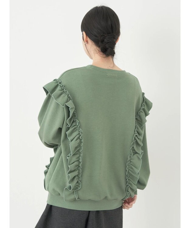 earth music&ecology フリルスウェットプルオーバー Mint