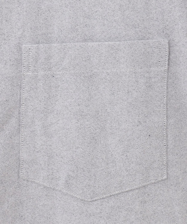 J.PRESS YORK STREET 【UNISEX】起毛オックスフォードシャツ/バンドカラー ライトグレー系