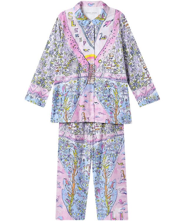 tsumori chisato SLEEP ツモリチサト パジャマ 綿100%(本体) サテン 長袖 長ズボン レディース UDX506/ワコール ピンク
