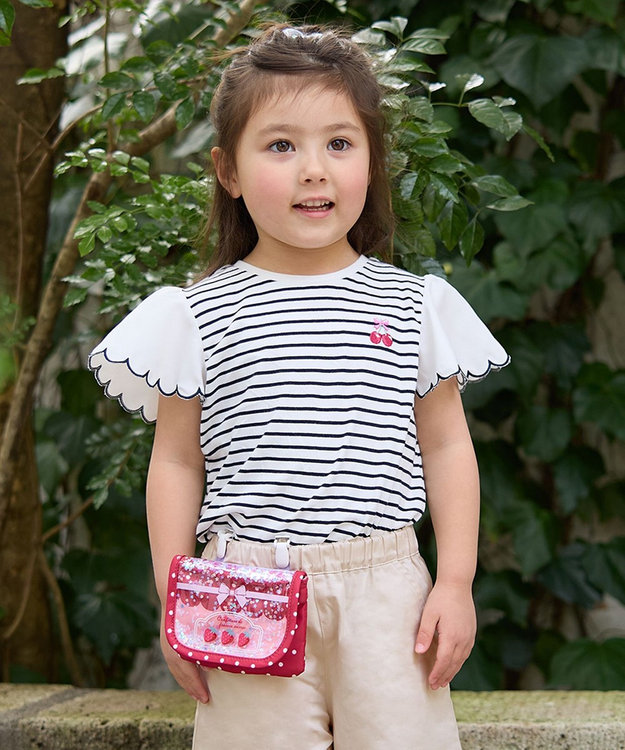 ANY KIDS しゃらしゃら入り 移動ポケット イチゴ