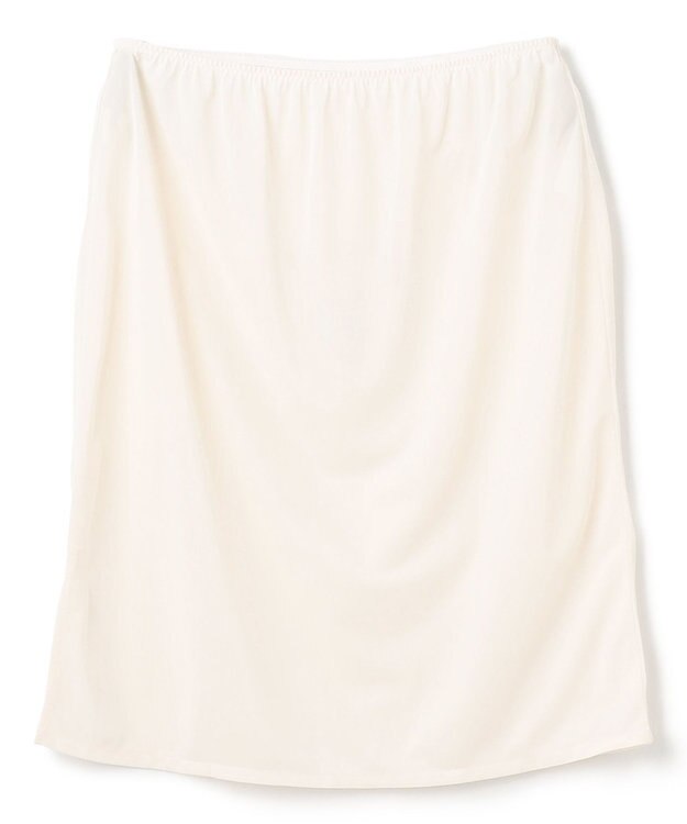 BEIGE， 【洗える】LAURA / Iラインリブスカート Ecru×Black