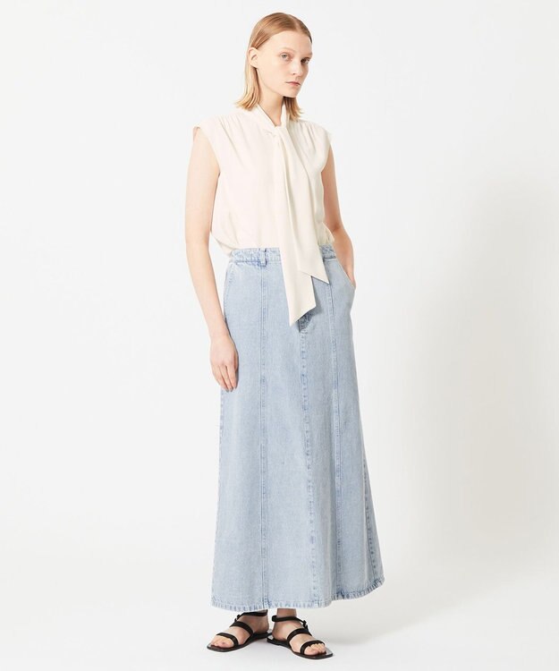 BEIGE， 【WEB＆一部店舗限定】ZEKOLVA / ボウタイブラウス Ecru