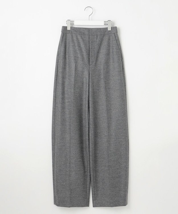 23区 【エステータ】ウールツイルジャージー ワイドパンツ グレー