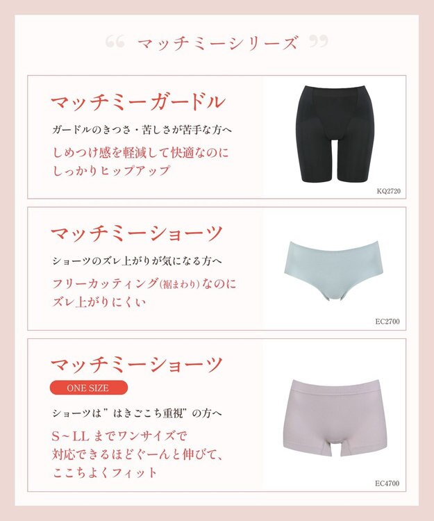 Wing 【マッチミーショーツ】 よく伸びてとけこむようにわたしに合わせてくれる ひびきにくいのに、ズレ上がりにくい はきこみ丈ふつう EC2700 ウイング／ワコール グレイッシュブルー