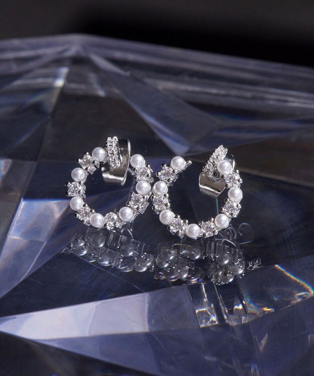 Tiaclasse 【金属アレルギー対応】ストーンサークルピアス シルバー